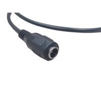 Cable con Conector Macho (Pigtail) / Forro Negro | Alimentación para Vcc con Puntas Libres | Polarizado | Largo 22 cm (8.66 Pulgadas) | Calibre 22AWG.