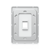 Placa de Pared Vertical Universal para Keystone de 1 Puerto con Cubierta Pintable, Acabado Personalizable, Paquete con 4 Piezas