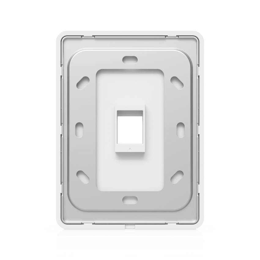 Placa de Pared Vertical Universal para Keystone de 1 Puerto con Cubierta Pintable, Acabado Personalizable, Paquete con 4 Piezas