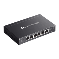 Switch Omada 6 Puertos Gigabit / 4 Puertos PoE+ 65W / Gestión Cloud SDN / Sin Ventiladores / QoS / VLAN / IGMP Snooping / 250 m PoE