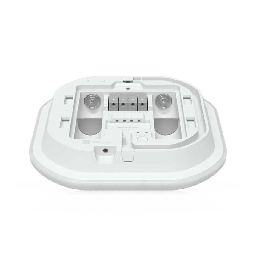 Sirena SuperLink para Exterior con Alarma de 110 dB e Iluminación LED de Emergencia, Alimentación por Batería o Entrada DC