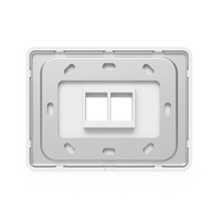 Placa de Pared Horizontal Universal para Keystone de 2 Puertos con Cubierta Pintable, Acabado Personalizable, Paquete con 4 Piezas