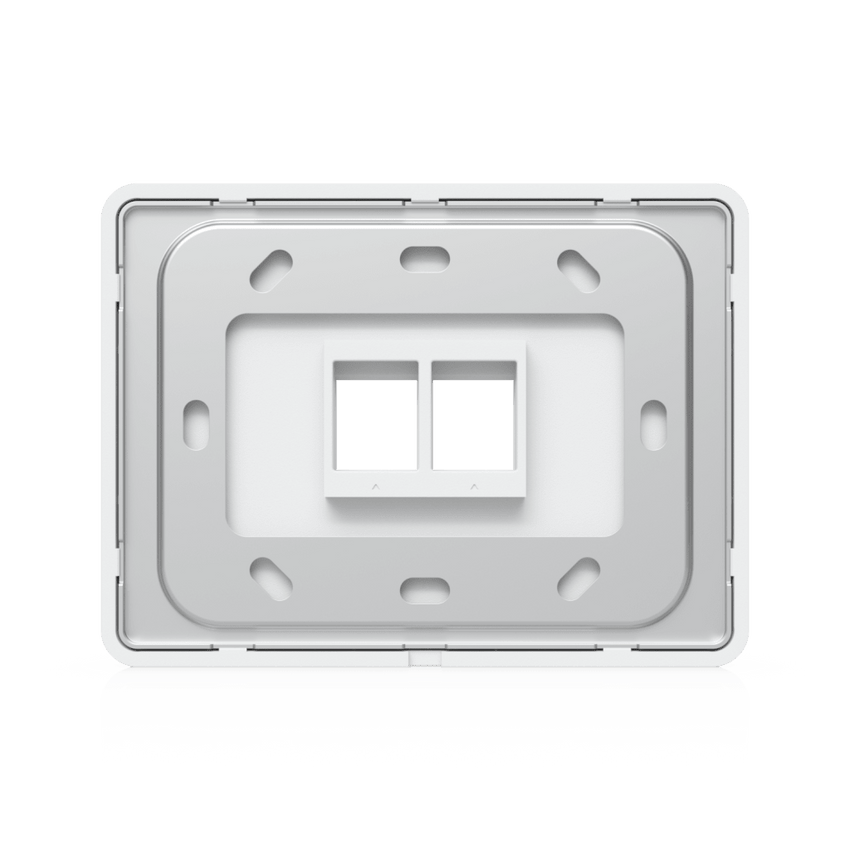 Placa de Pared Horizontal Universal para Keystone de 2 Puertos con Cubierta Pintable, Acabado Personalizable, Paquete con 4 Piezas