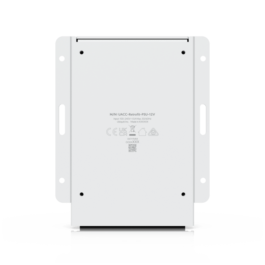 Fuente de Alimentación de 12V con Soporte para Batería de Respaldo SLA Opcional, Compatible con UniFi Retrofit Hub
