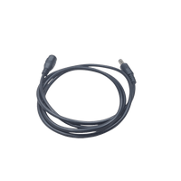 Cable con Conector Macho  ahembra (Pigtail) | Forro negro |  Alimentación para Vcc | Polarizado | Largo 1 metro | Calibre 22AWG.