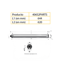 Para persiana, motor tubular mecánico, integrable con Shelly25 o MINICENTRALIS señal RTS, Persiana de 2.3 ancho y alto 4 mts.