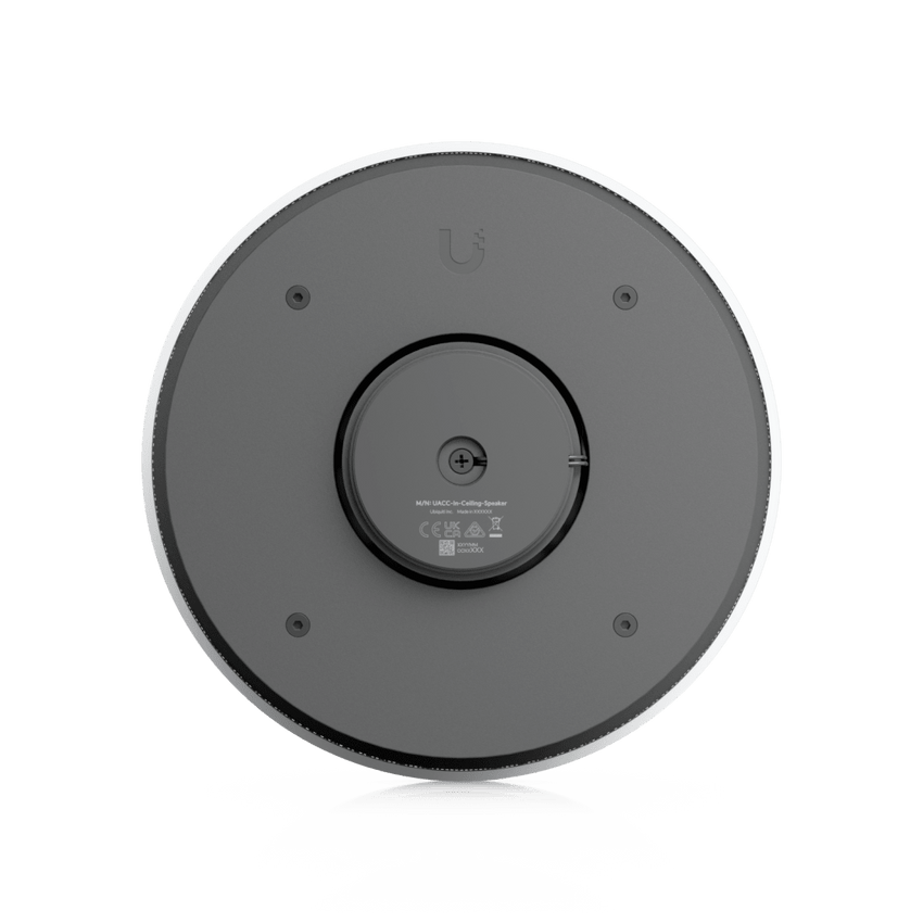 UniFi In-Ceiling Speaker Altavoz Empotrable de Techo / Woofer 6.5" 130W / Tweeter 1" Pivote ±15° / 8 Ohms / Cobertura Simétrica Axial de 90° / NDAA Compliant