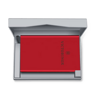 Tarjetero / Almacenamiento Seguro 4-6 Tarjetas / Aluminio Duradero / Protección RFID / Sistema Deslizamiento Patentado / Color Rojo.