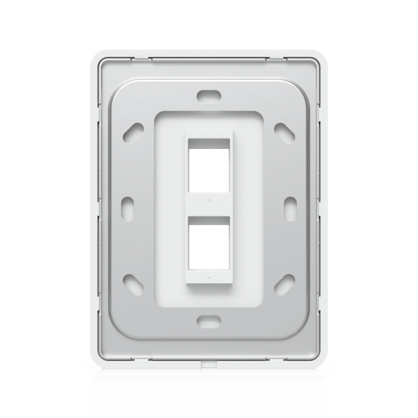 Placa de Pared Vertical Universal para Keystone de 2 Puertos con Cubierta Pintable, Acabado Personalizable, Paquete con 4 Piezas