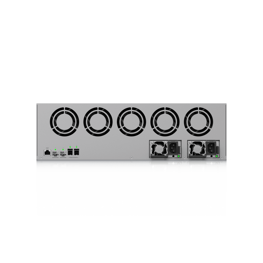 NVR Empresarial Core UniFi Protect 3U con 16 Bahías para HDD/SSD 2.5”/3.5”, Soporte para hasta 300 Cámaras 4K o 500 Full HD, Fuentes de Poder Hot-Swap y Expansión de Almacenamiento Opcional