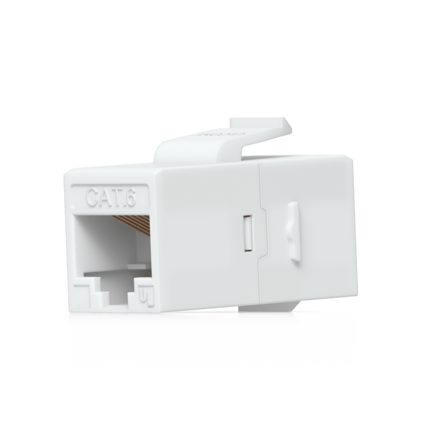Keystone Coupler Cat6 Pass-Through para Cable Ethernet, Instalación Snap-In en Patch Panel, Paquete con 12 Piezas