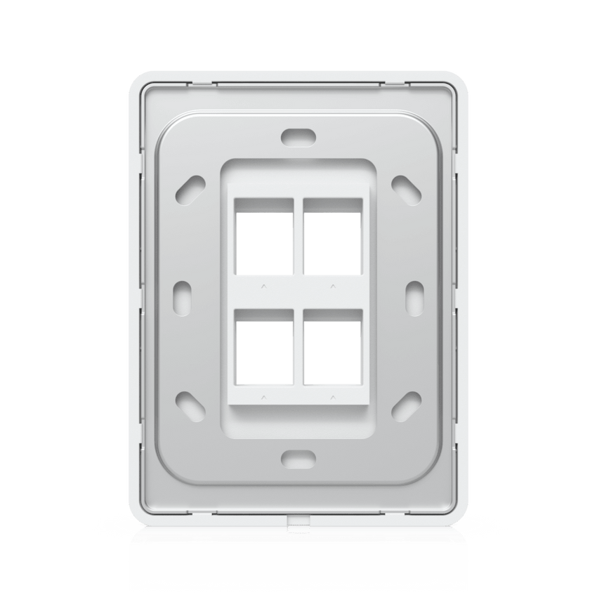 Placa de Pared Vertical Universal para Keystone de 4 Puertos con Cubierta Pintable, Acabado Personalizable, Paquete con 4 Piezas