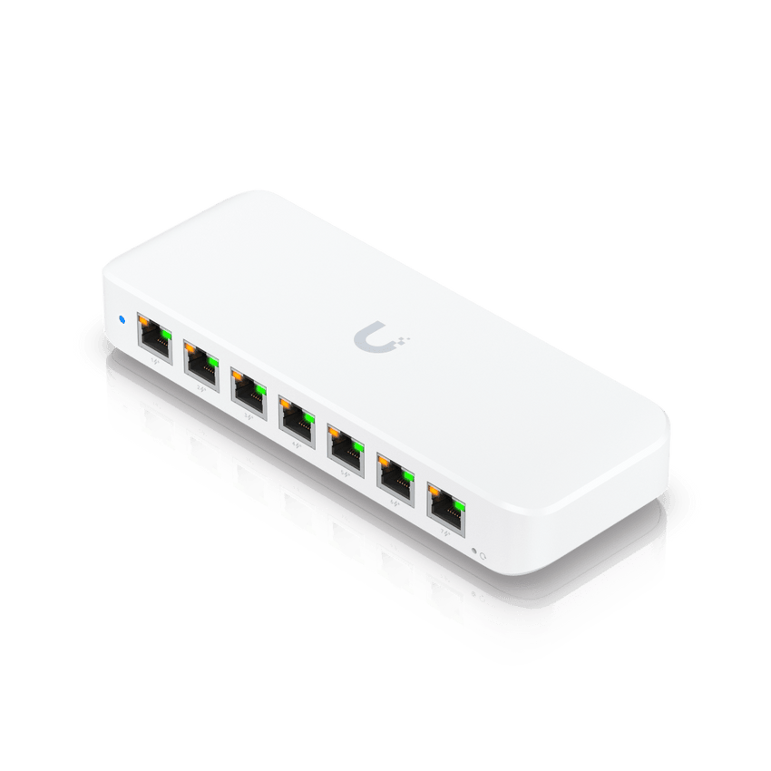 USW Ultra 60W Switch de 8 Puertos GbE (7 Puertos PoE+ y 1 Puerto Entrada PoE++) con Opciones de Montaje Versátiles