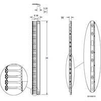 Organizador Vertical de Cables para Rack 45 UR (79 in) / Acero Negro RAL 9005 / Sección 95x208 mm (3.7x8.2 in) / Capacidad 726 Cables / Dedos cada 1.75 pulg / ProLine S1 HOFFMAN