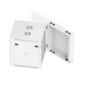 UACC Rack Cabinet 12U (600 x 703 mm) - Gabinete Cerrado para Montaje en Pared con Puerta Frontal de Vidrio Templado, Puerta Trasera Abatible (Swing-Out) y Paneles Laterales Removibles con Llave