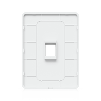 Placa de Pared Vertical Universal para Keystone de 1 Puerto con Cubierta Pintable, Acabado Personalizable, Paquete con 4 Piezas