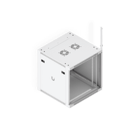 UACC Rack Cabinet 12U (598 x 600 mm) - Gabinete Cerrado para Montaje en Pared con Puerta Frontal Perforada, Totalmente Ensamblado con Ventiladores Integrados y Paneles Removibles