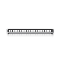 UACC Rack Patch Panel Blank 24 Puertos - Panel Patch Keystone 1U con Barra de Gestión de Cables y Estética Uniforme