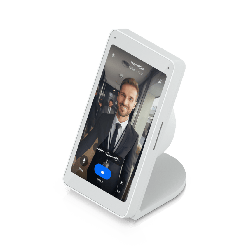 Base de Escritorio para UniFi UA-Intercom-Viewer, Fabricada en Aleación de Aluminio, Diseño Elegante y Estable para Instalación en Escritorios y Recepciones