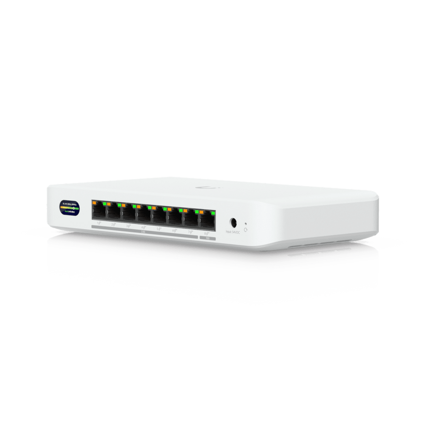 UniFi Device Bridge Switch (UDB-Switch) – Switch PoE+ Compacto con Puertos Multi-Gig (1 x 10 GbE y 7 x 2.5 GbE) y Enlace Inalámbrico WiFi 7 Integrado
