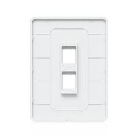 Placa de Pared Vertical Universal para Keystone de 2 Puertos con Cubierta Pintable, Acabado Personalizable, Paquete con 4 Piezas