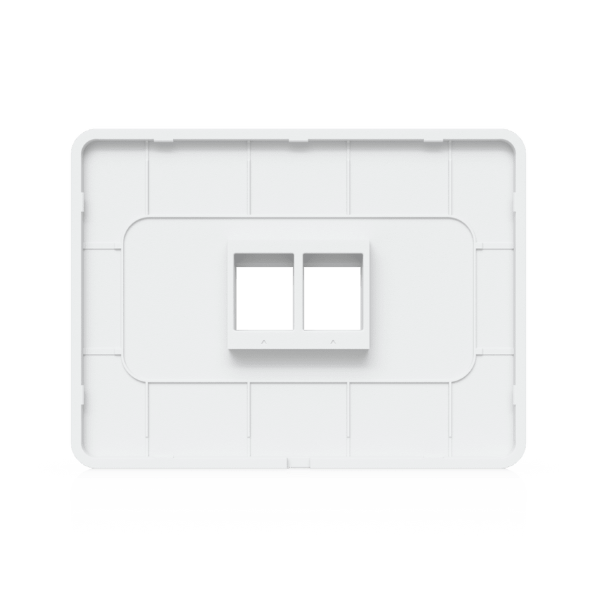 Placa de Pared Horizontal Universal para Keystone de 2 Puertos con Cubierta Pintable, Acabado Personalizable, Paquete con 4 Piezas