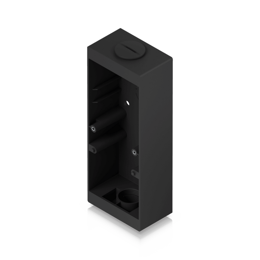 Caja de Conexión Color Negro para Lectores Profesionales UniFi Access y Doorbell, Montaje en Superficie Plana, Compatible con Conduit de 3/4”