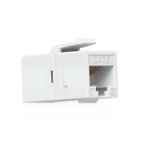 Keystone Coupler Cat6 Pass-Through para Cable Ethernet, Instalación Snap-In en Patch Panel, Paquete con 12 Piezas