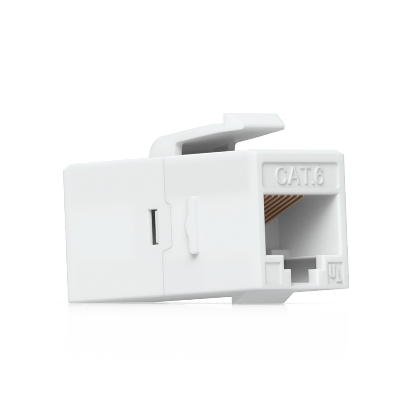 Keystone Coupler Cat6 Pass-Through para Cable Ethernet, Instalación Snap-In en Patch Panel, Paquete con 12 Piezas