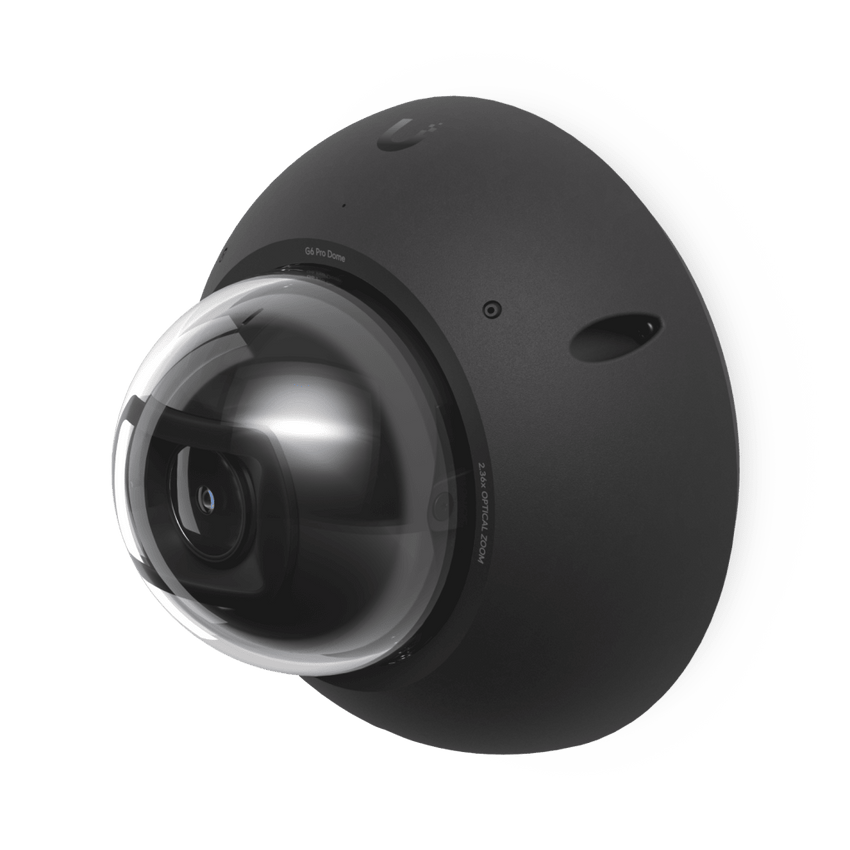 UniFi Protect G6 Pro Dome – Cámara 4K PoE+ Antivandálica y Todo Clima con Motor de IA Multi-TOPS, Zoom Óptico 2.36× y Sensor CMOS 1/1.2 y Visión Noctura IR de Largo Alcance