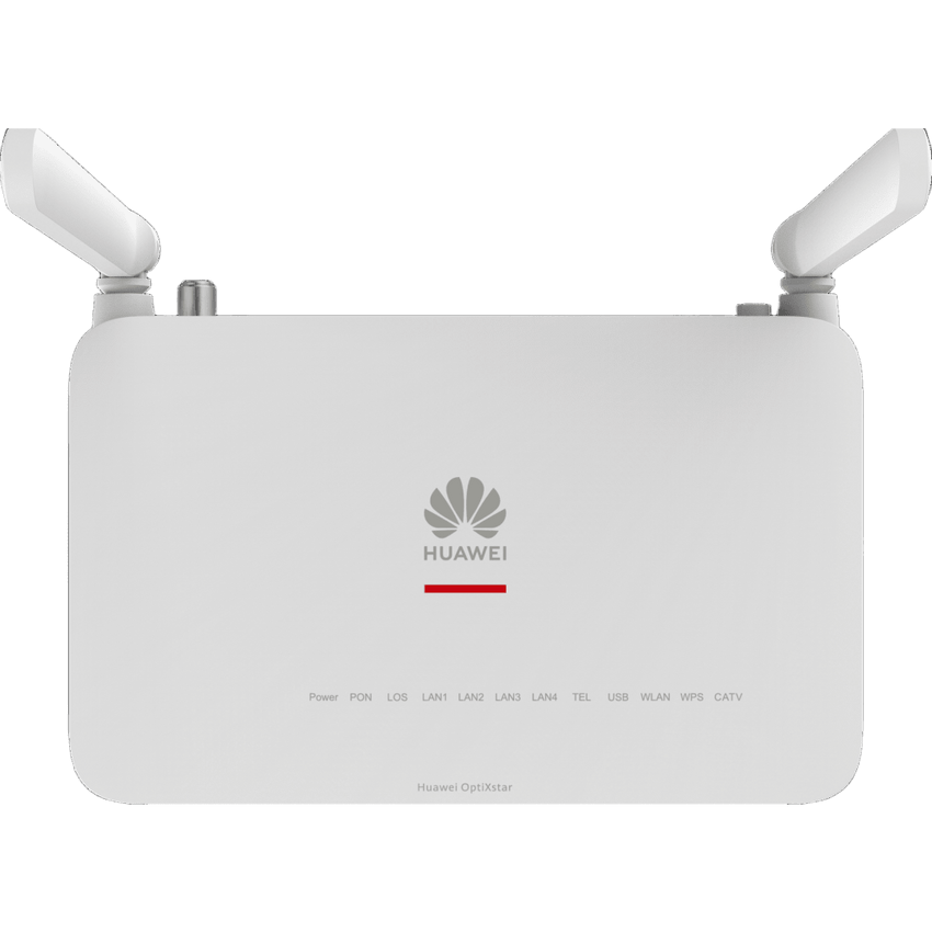 ONT GPON OptiXstar WiFi6 con 4 puertos GE + 1 POTS + 1 CATV, conector SC/APC