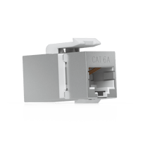 Keystone Coupler Cat6A Pass-Through para Cable Ethernet Preterminado, Instalación Snap-In en Patch Panel, Paquete con 12 Piezas