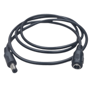 Cable con Conector Macho  ahembra (Pigtail) | Forro negro |  Alimentación para Vcc | Polarizado | Largo 1 metro | Calibre 22AWG.