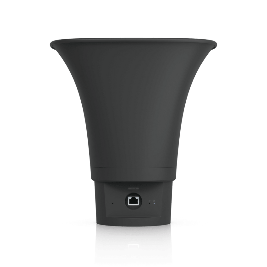 UniFi Protect AI Horn Speaker, Altavoz IP 120 dB, PoE+, Alerta AI Avanzada, Montaje Pared, Esquina y Poste, IP66, Color Negro