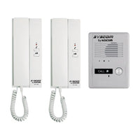 Kit de Audio Portero con 2 Auriculares y Frente de Calle