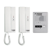 Kit de Audio Portero con 2 Auriculares y Frente de Calle