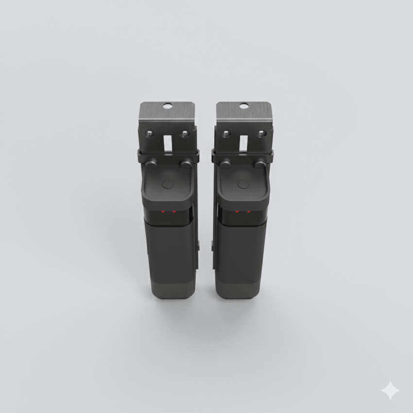 Haz Infrarrojo Inalámbrico ACCESS-PHW / Transmisor y Receptor Photo Beam / Triple Frecuencia 409-458 MHz / Alcance 20 Metros / Batería Litio 2300mAh / IP54 / Ajuste Angular -90° a +90° / Compatible Puertas Seccionales, Enrollables, C
