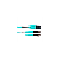 Jumper de Fibra Optica Multimodo 50/125 OM4, LC-SC Duplex, LSZH, Color Aqua, 6 Metros (19.69 Pies)