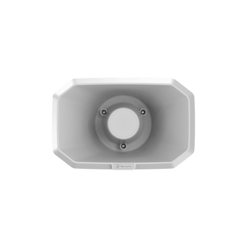 Altavoz IP Tipo Corneta / 10W / PoE+ / E/S de Alarma / Para integración con sistema Hanwha / IP66 / SIP, IPv4, HTTP, DNS, NTP, TCP, UDP, ARP.