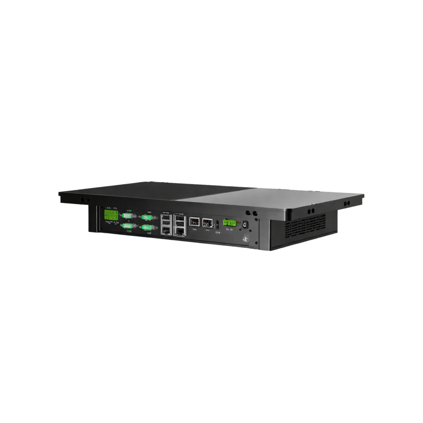 Computador Industrial de Visión / Intel Core i5-8500T / Pantalla Táctil 15.6" 1080p / 8GB RAM / 128GB SSD / 4 Puertos Gigabit / 24VDC / Sin Ventilador / GPIO
