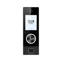 Terminal Facial Min Moe WiFi & PoE con Botón de Llamada y LECTOR DE HUELLA / Exterior IP65 / Tarjetas Virtuales Bluetooth con HikConnect Teams / 1000 Rostros y 3,000 Huellas / HIK-IA
