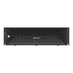 NVR de 64 canales / Soporta grabación hasta 32 MP / H.265 & Wisestream / Procesamiento 400 Mbps / 3 Puertos de Red / Raid 5-6 / 160 TB incluidos