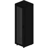 Gabinete rackeable de piso de 42U, compatible con estándar 19 pulgadas, equipado con puerta frontal de cristal para una mejor visibilidad y presentación profesional