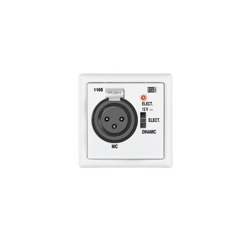 BASE DE ENTRADA MICROFÓNICA XLR PREAMPLIFICADA. BLANCO