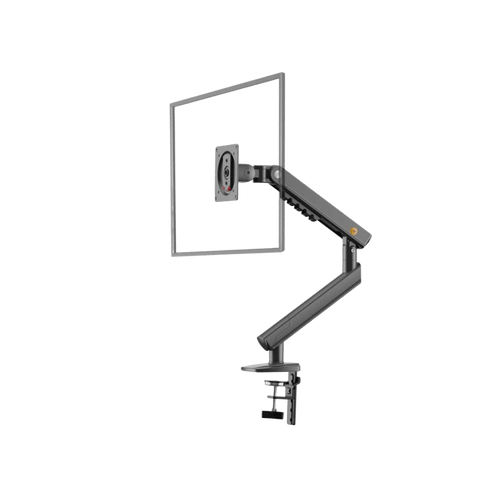 Brazo Ergonómico para Monitor / Soporte 17"-32" / Carga 2-7 kg / Ajuste de Tensión / Rotación ±90° / Instalación Abrazadera o Pasacables