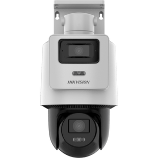 Cámara PTZ TandemVu 4 MP + 4 MP / Lentes 2.8 mm + 8 mm / Dual Light IR + Blanca 30 m / IP66  / Audio Bidireccional