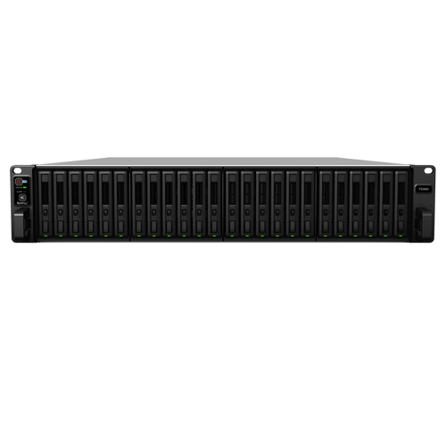 NAS Todo Flash FlashStation FS3600 | 24 Receptáculos | Intel Xeon D-1567 12 Núcleos | 16 GB RAM (Ampliable a 128 GB) | 195,000 IOPS Escritura Aleatoria iSCSI 4K | 10 GbE | Compatible con Virtualización | Protección de Datos Int