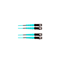 Jumper de Fibra Óptica Multimodo 50/125 OM4, SC-SC Duplex, OFNR (Riser), Color Aqua, 3 Metros (9.84 Pies)