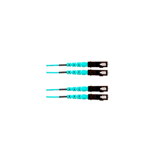 Jumper de Fibra Óptica Multimodo 50/125 OM4, SC-SC Duplex, OFNR (Riser), Color Aqua, 3 Metros (9.84 Pies)