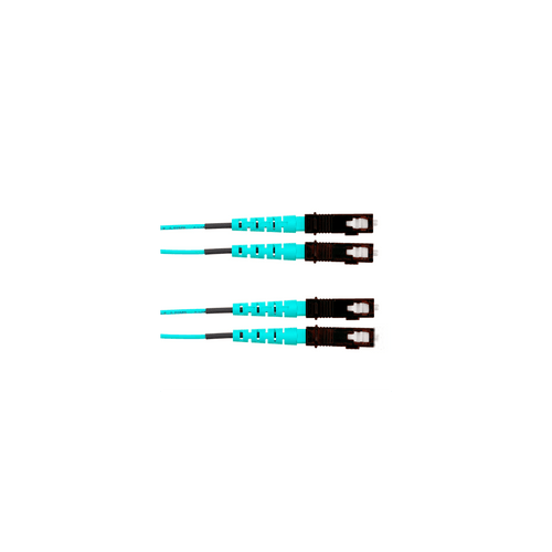 Jumper de Fibra Óptica Multimodo 50/125 OM4, SC-SC Duplex, OFNR (Riser), Color Aqua, 3 Metros (9.84 Pies)